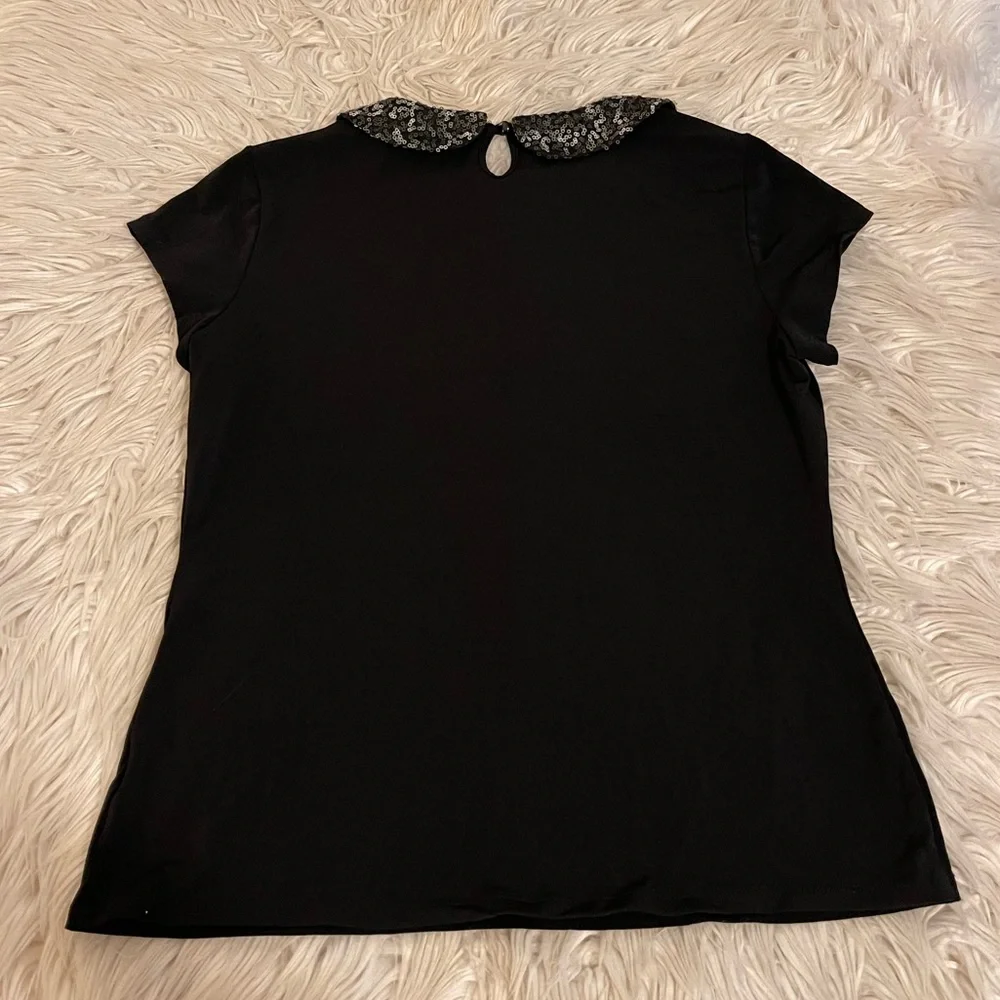 Sequin | Peter Pan collar | Layering tee - Picture 9 of 11